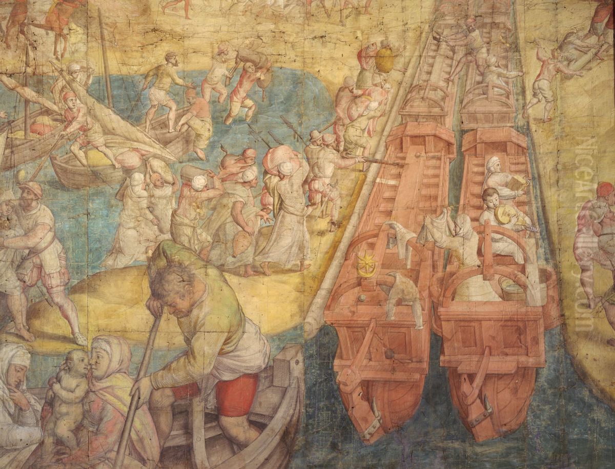 Turks from La Goletta... Oil Painting by Jan Cornelisz Vermeyen