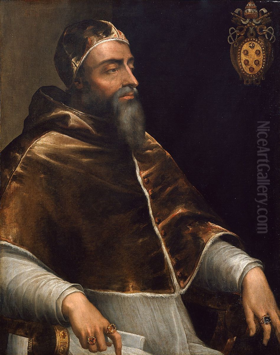 Papst Clemens VII. (1478-1534) Oil Painting by Sebastiano Del Piombo