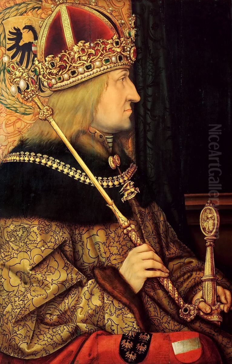 Portrait of Frederick III, Holy Roman Emperor (1415-1493) Oil Painting by Hans Burgkmair the elder