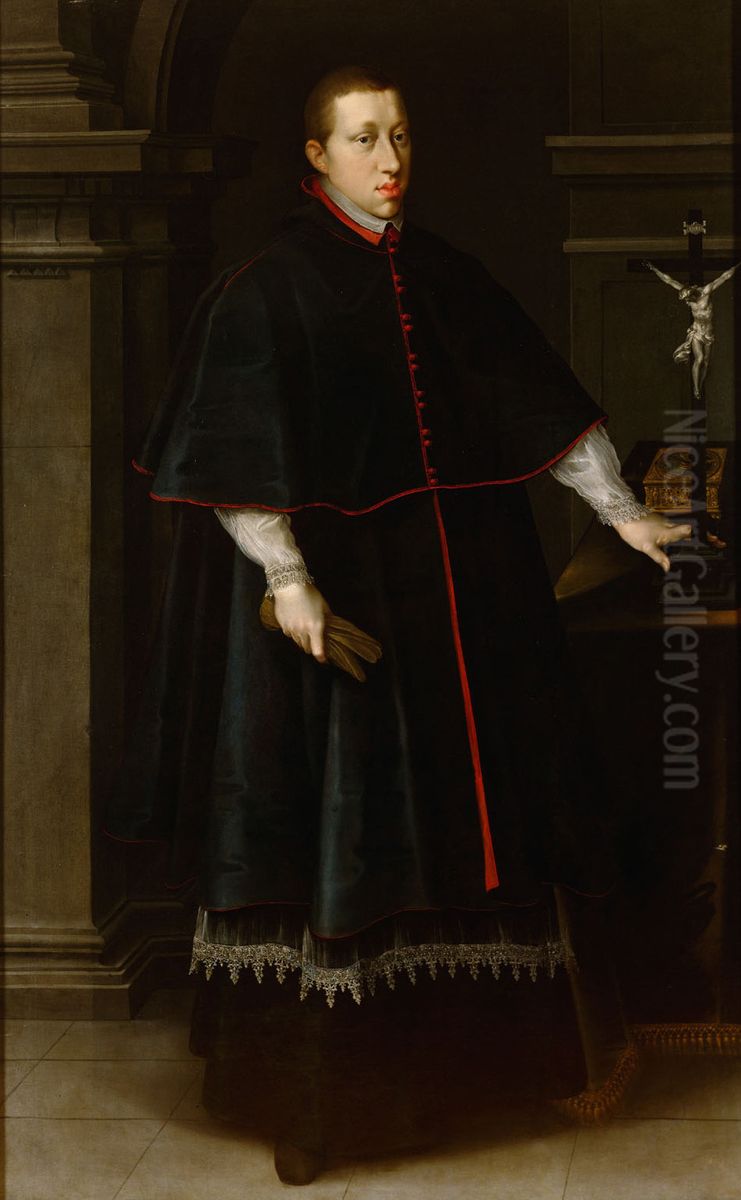 Erzherzog Leopold V. (1586-1632) im geistlichen Gewand Oil Painting by Joseph The Elder Heintz