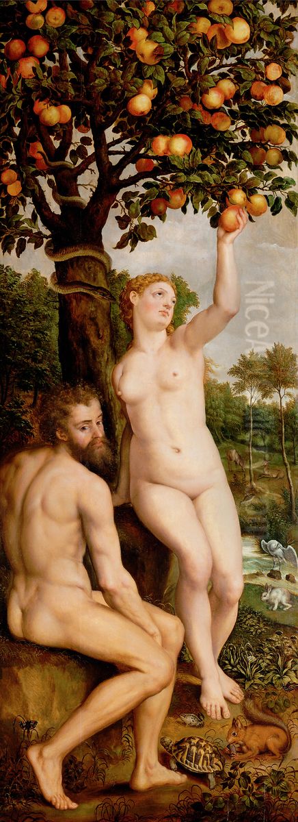 Original Sin Oil Painting by Michiel Coxie