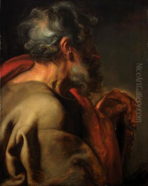 Apostel Simon Oil Painting by Sir Anthony Van Dyck