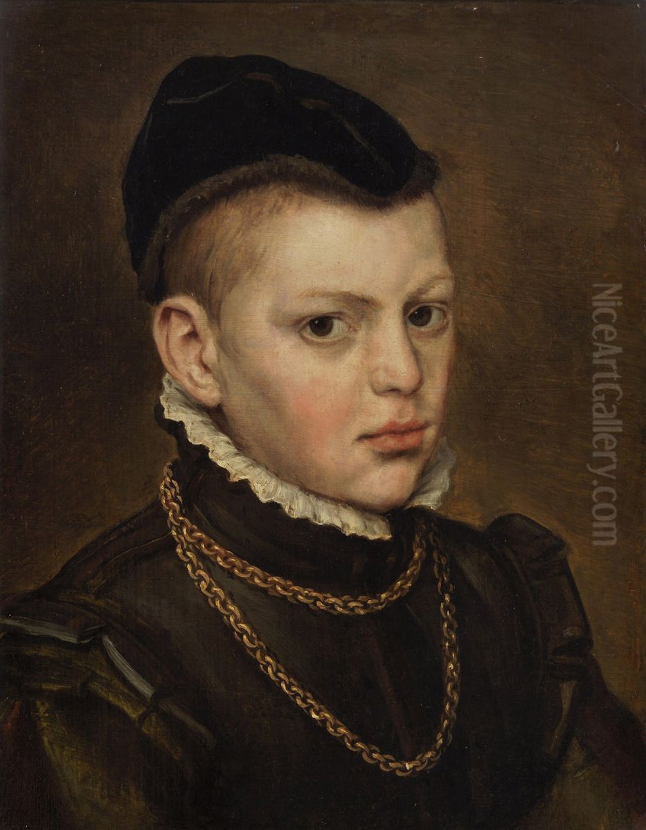 Brustbild eines Knaben Oil Painting by Frans Floris I