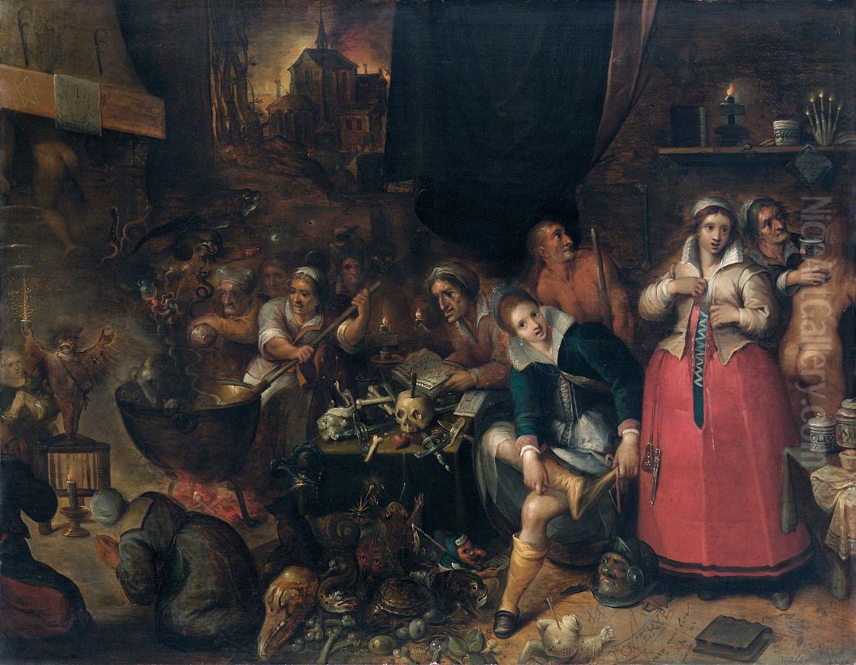 Hexenkuche Oil Painting by Frans Francken the Younger
