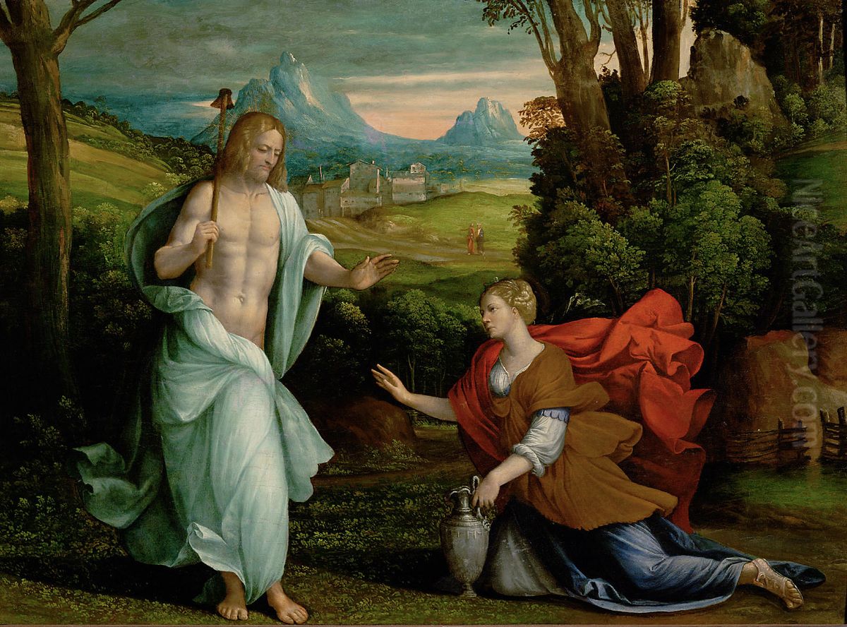 Noli me tangere Oil Painting by Benvenuto Tisi