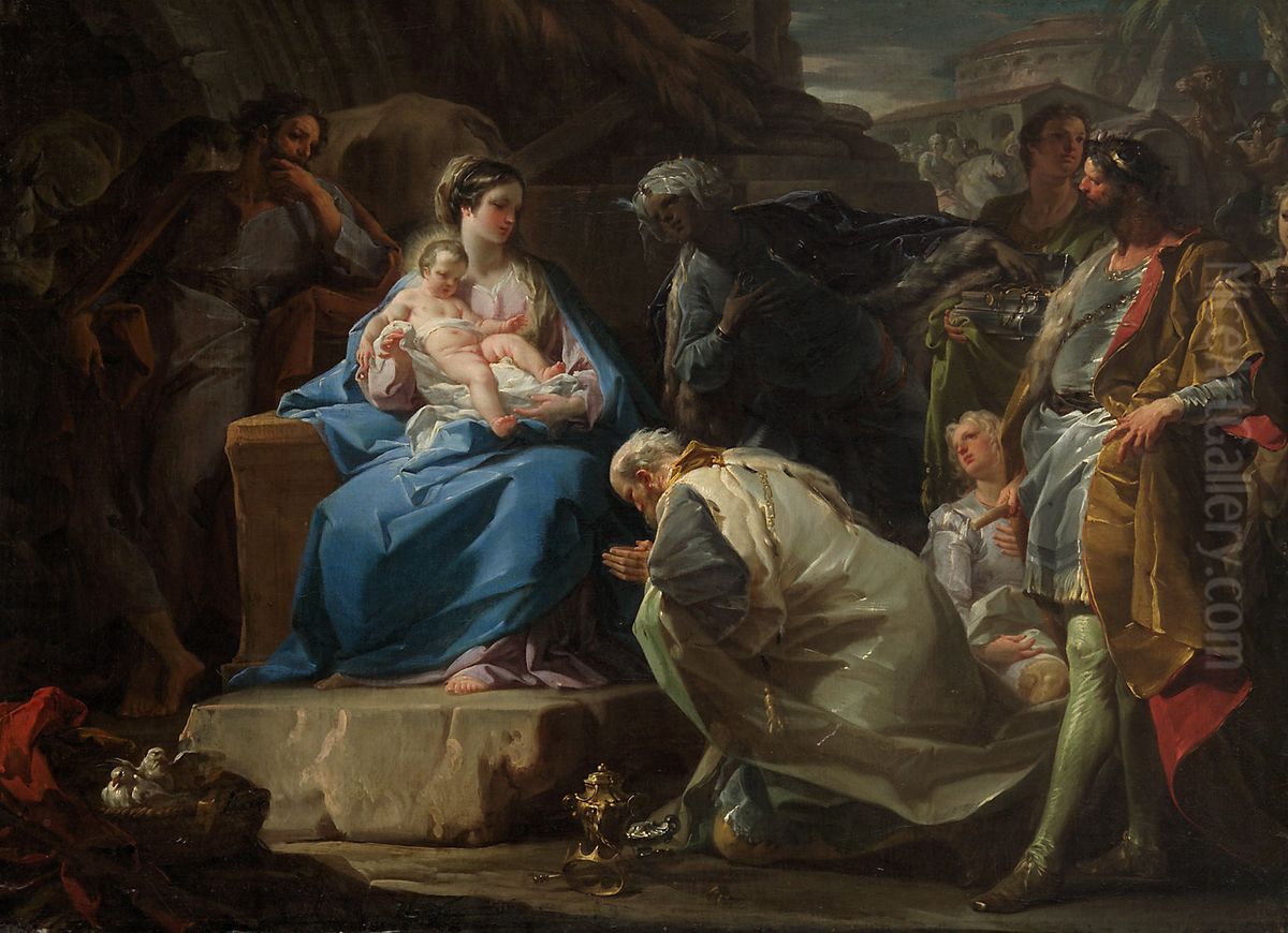 Adoration of the Magi Oil Painting by Corrado Giaquinto