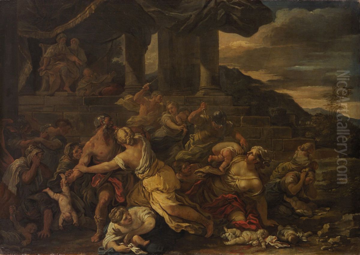 Killing of the Children in Bethlehem Oil Painting by Luca Giordano