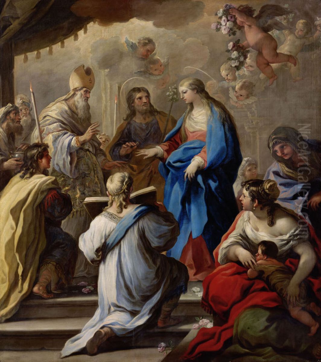 Vermahlung Mariae Oil Painting by Luca Giordano