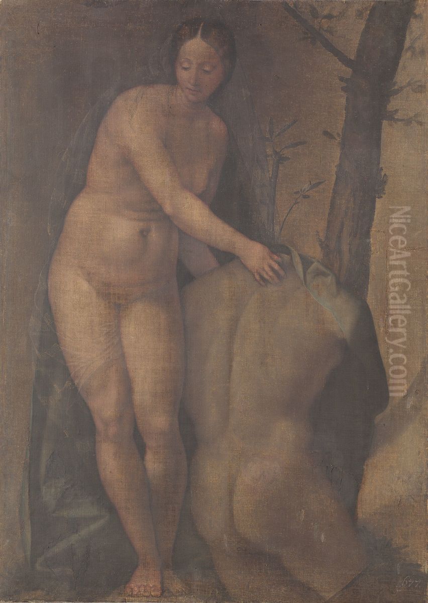Allegorische weibliche Figur Oil Painting by Girolamo da Treviso the Younger