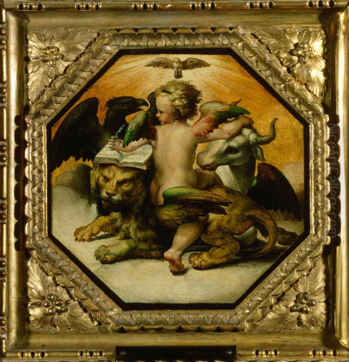 Evangelist symbols Oil Painting by Giulio Romano (Orbetto)