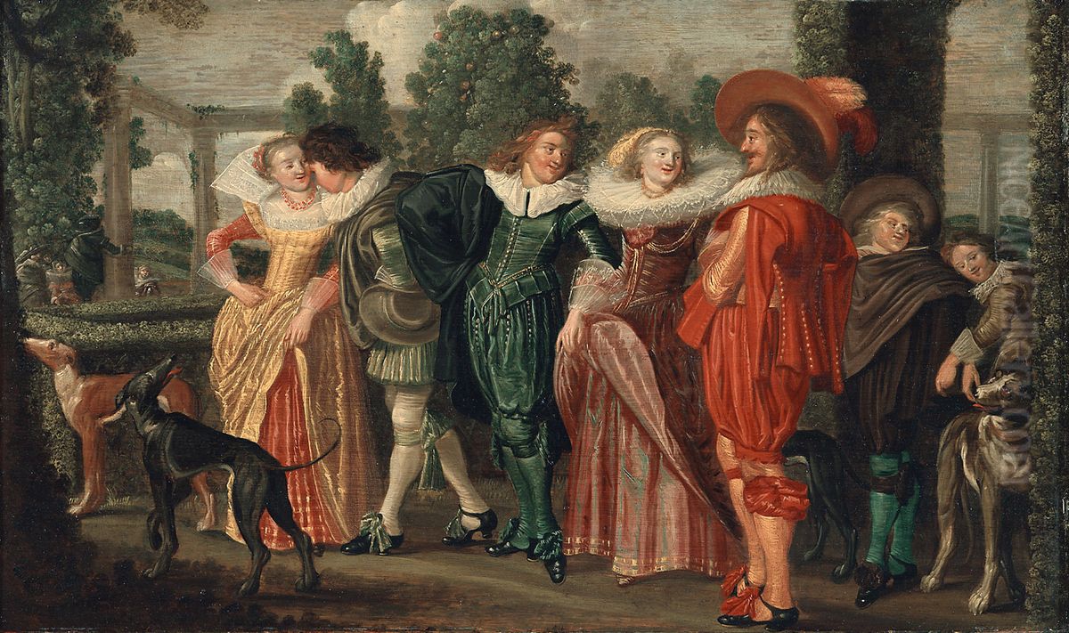 Spaziergang im Garten Oil Painting by Dirck Hals