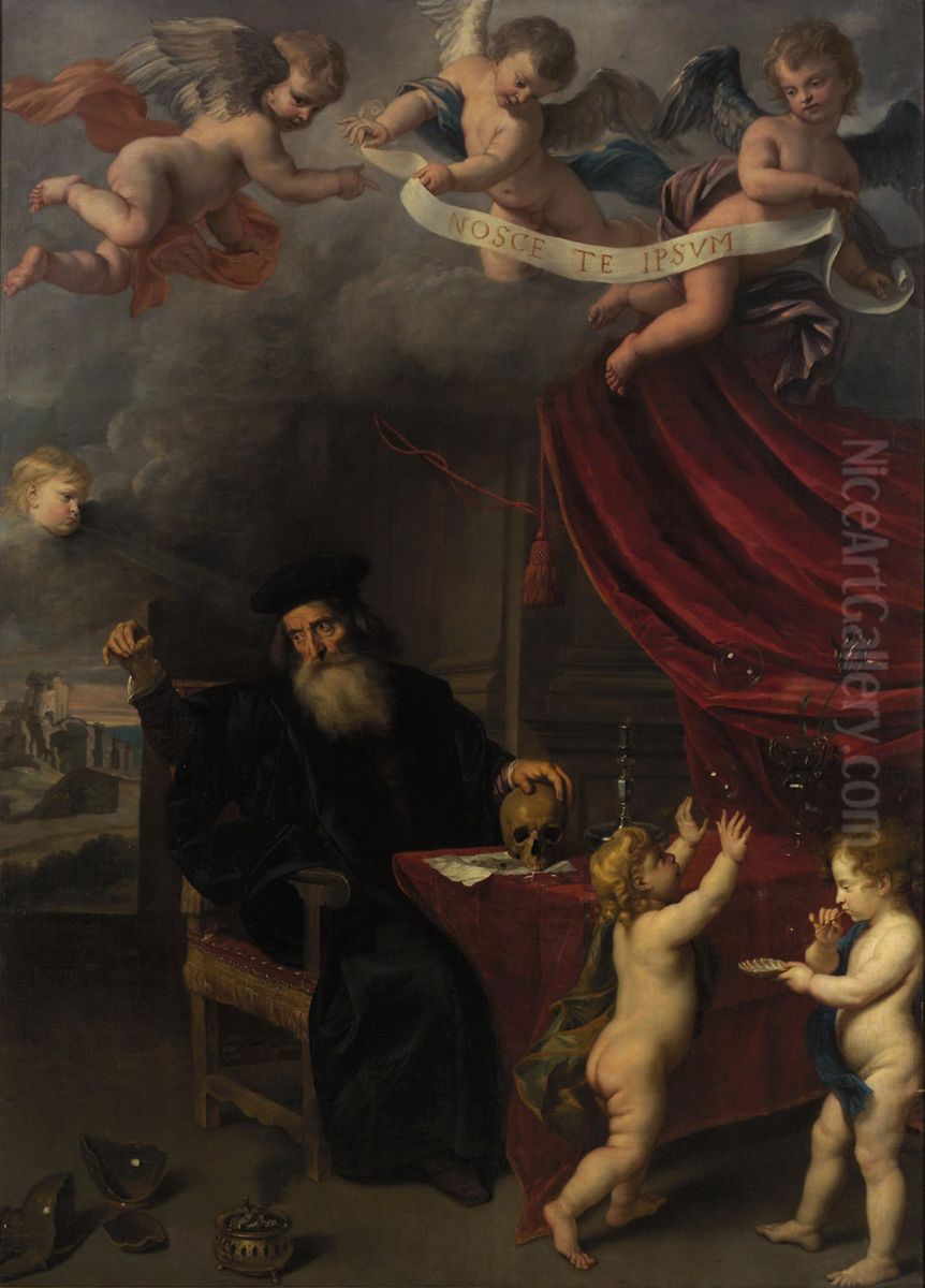 Allegorie der Verganglichkeit Oil Painting by Jan van den Hoecke