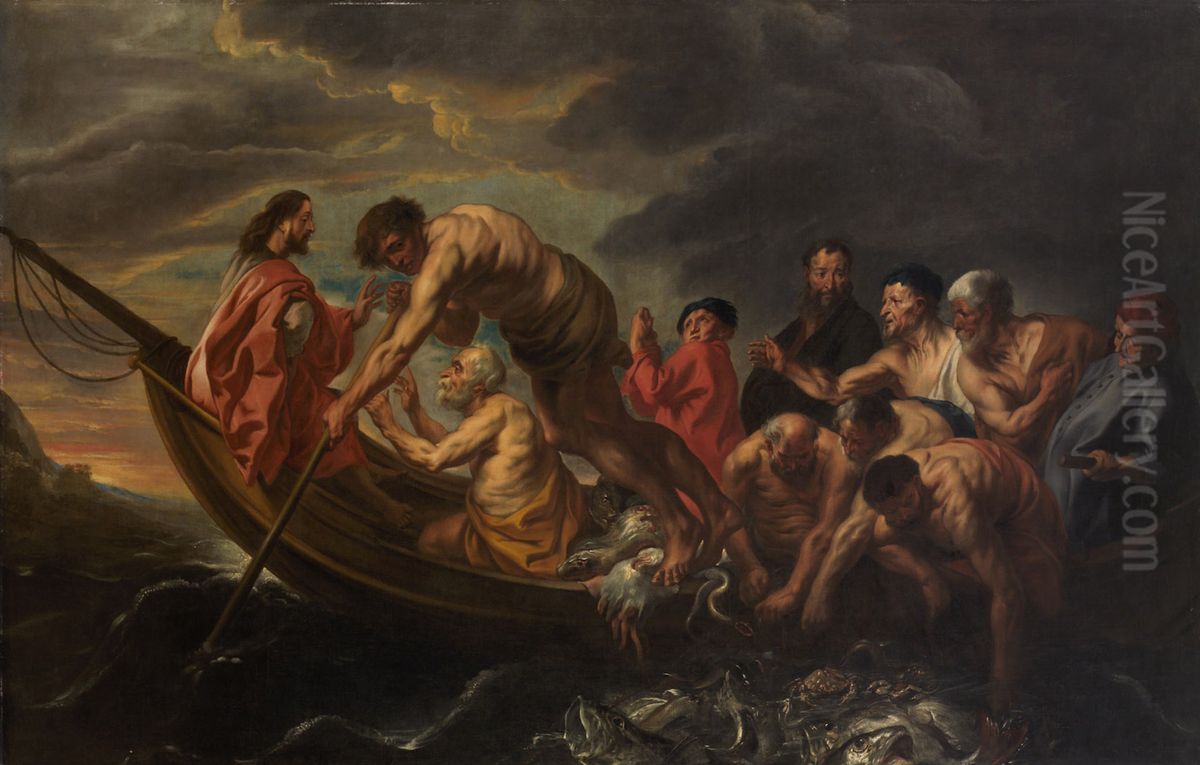 Wunderbarer Fischzug Oil Painting by Jacob Jordaens