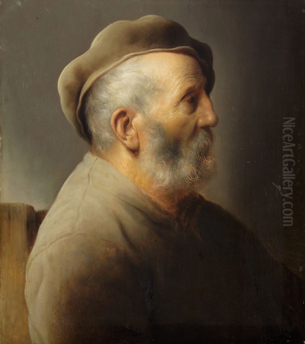 Old Man Oil Painting by Jan Lievens