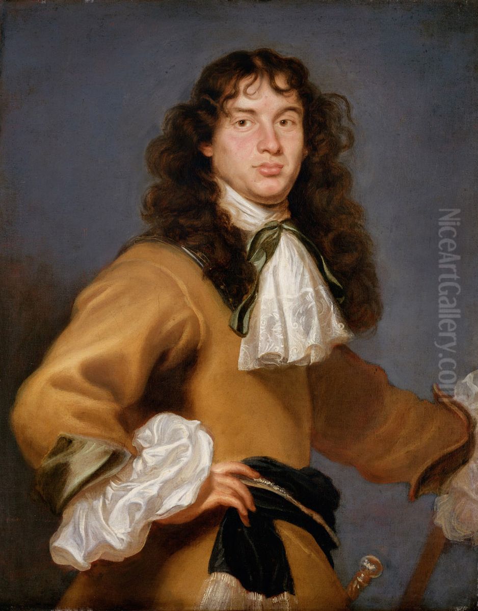 Portrait of an unknown man Oil Painting by Frans Luycx