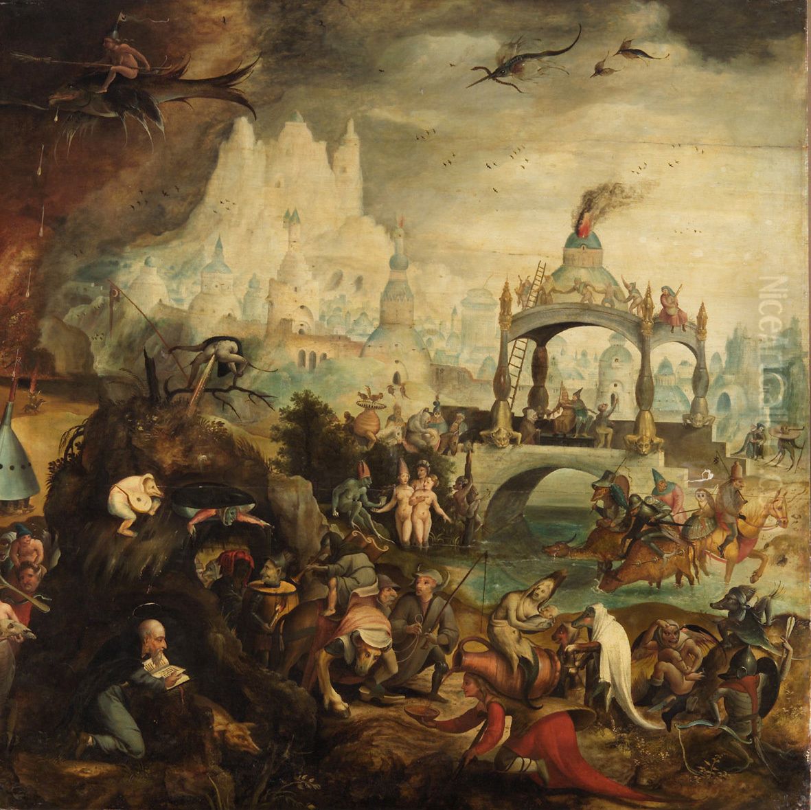 Versuchung des Hl. Antonius Oil Painting by Jan Mandijn
