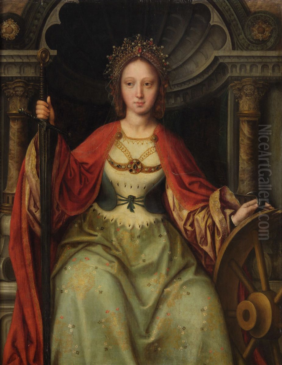 Hl. Katharina Oil Painting by Quinten Metsys