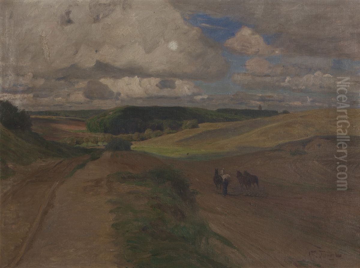 Wolkenschatten Oil Painting by Oskar Frenzel