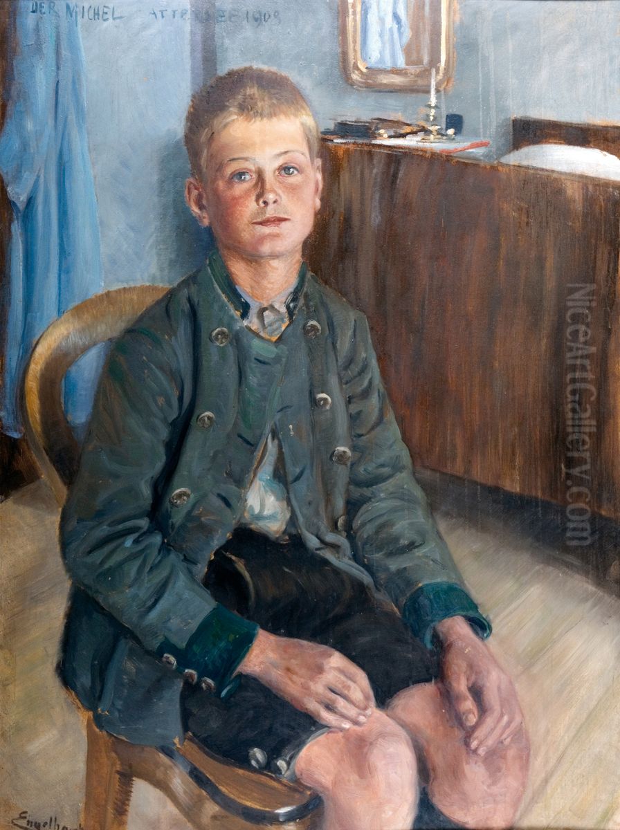The Michel Oil Painting by Josef Engelhart