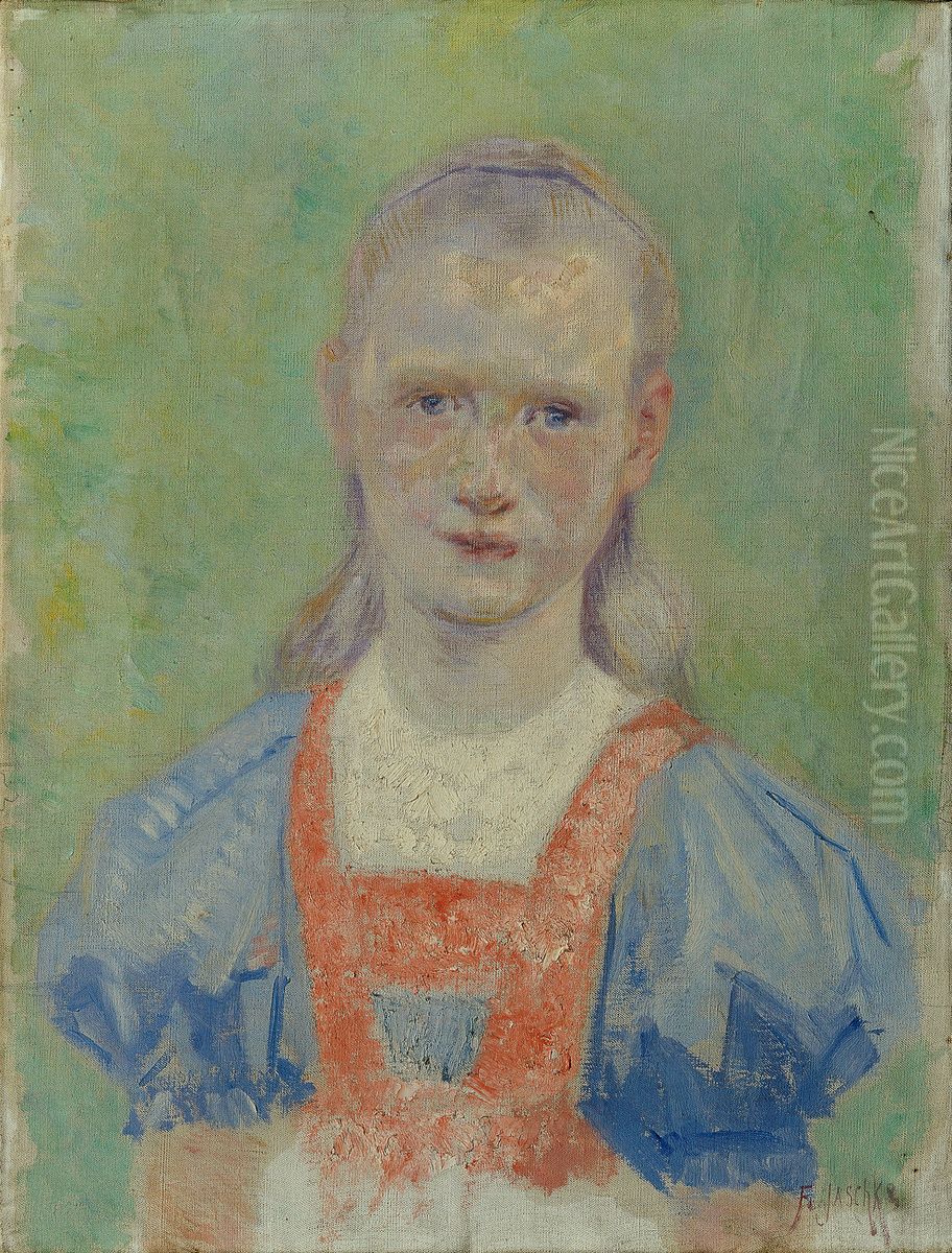 Madchenbildnis Oil Painting by Franz Jaschke