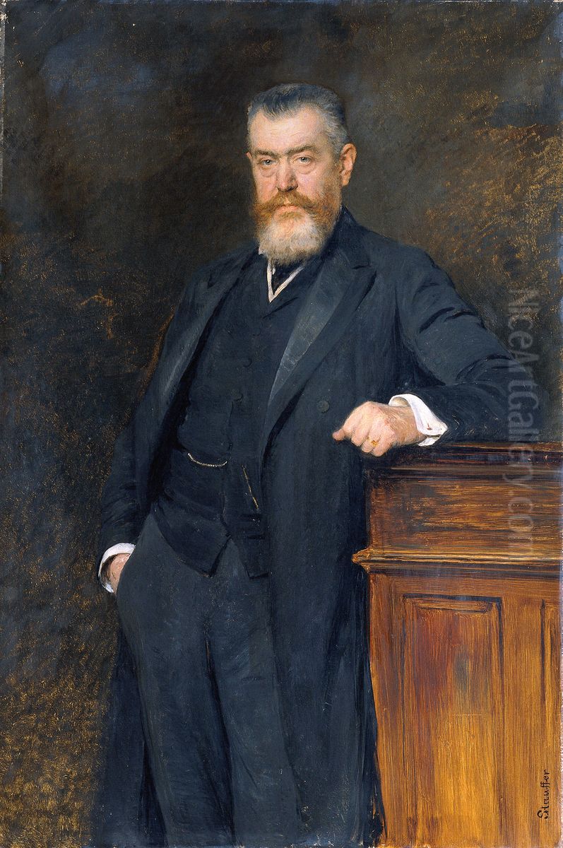 Unterrichtsminister Dr. Gustav Marchet Oil Painting by Viktor Stauffer