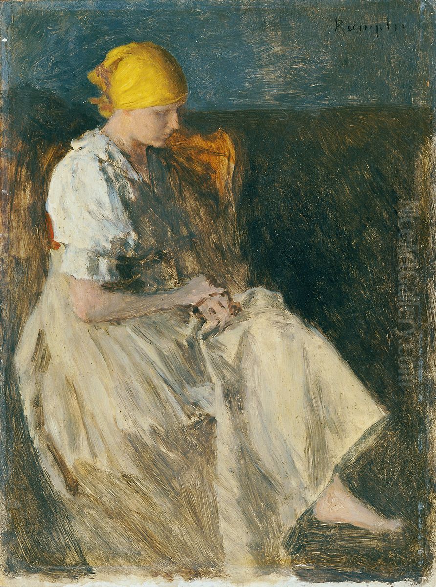 Sitzendes Madchen Oil Painting by Franz Rumpler