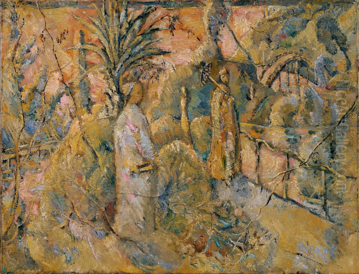 Der Konig erblickt das Madchen Oil Painting by Eugen Von Kahler