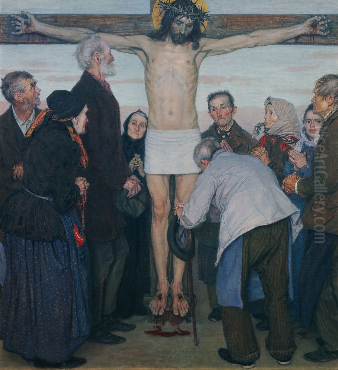 Sehet, Jesu hat die Hand Oil Painting by Ernst Stohr