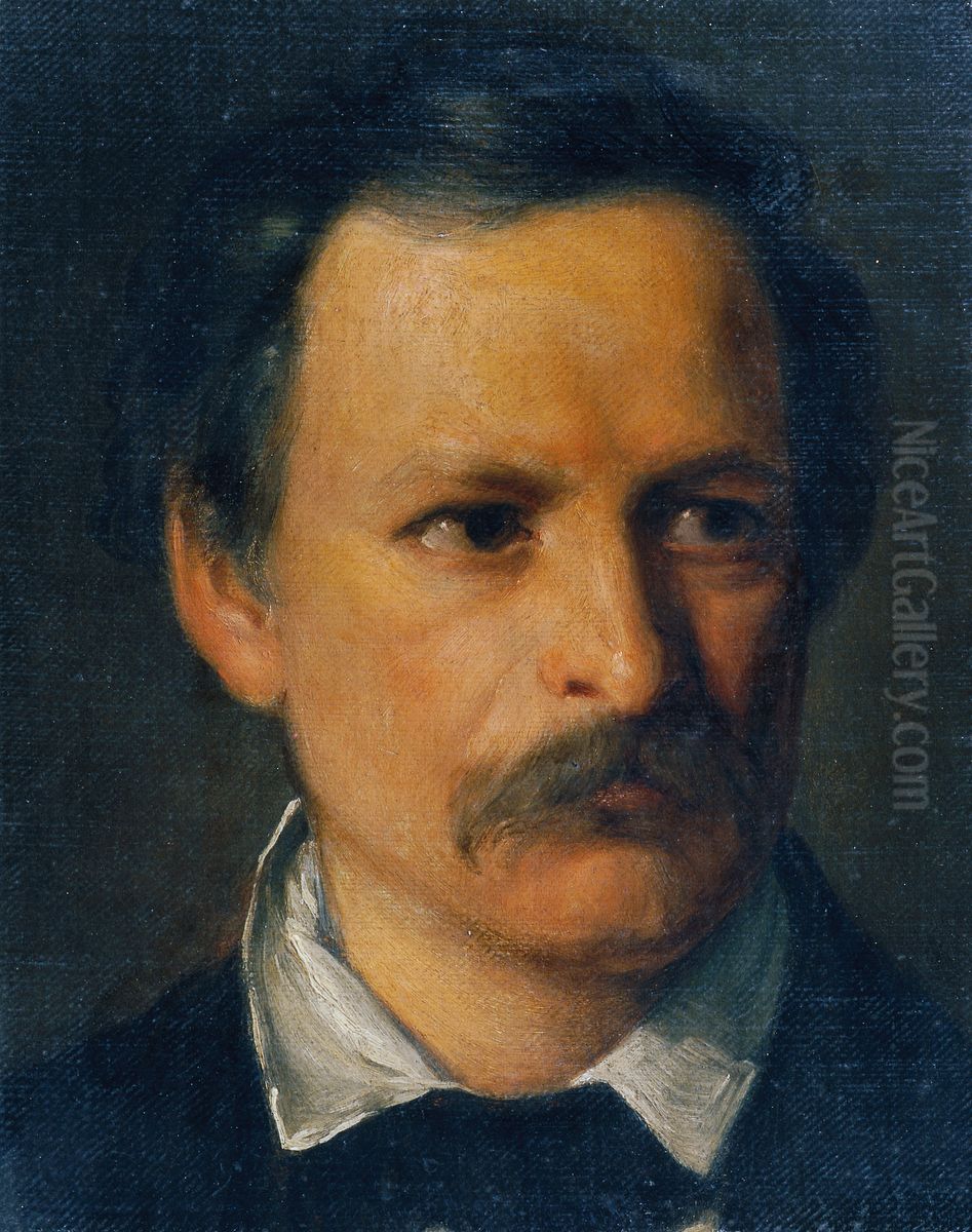 Der Architekt Franz Beer (1804-1861) Oil Painting by Carl Rahl