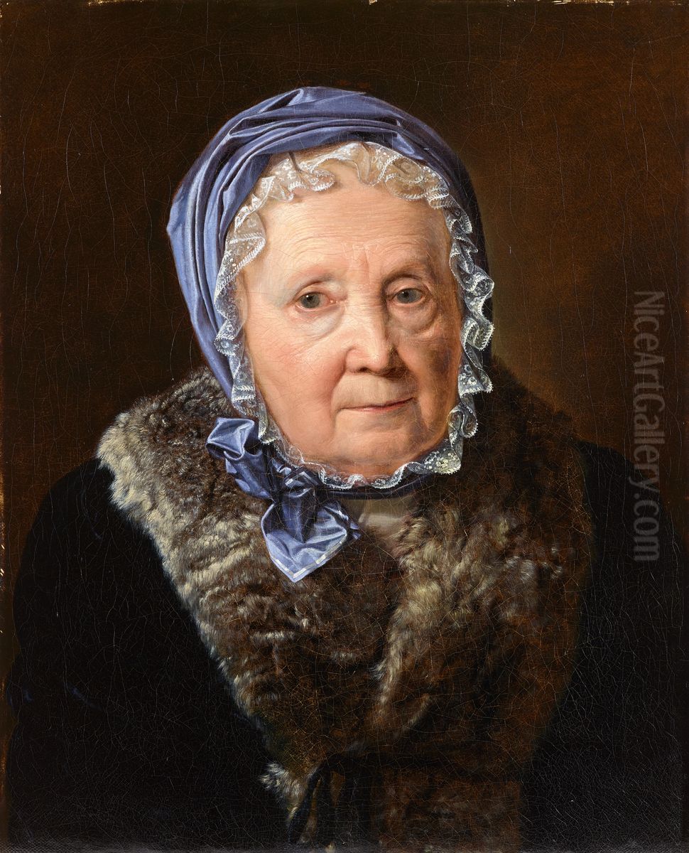 Rosina Wieser im 83. Lebensjahr Oil Painting by Ferdinand Georg Waldmuller
