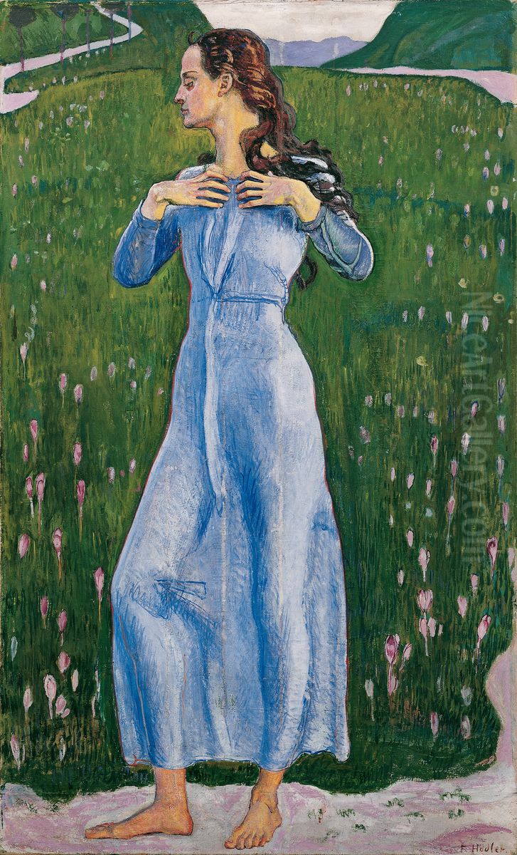 Ergriffenheit Oil Painting by Ferdinand Hodler