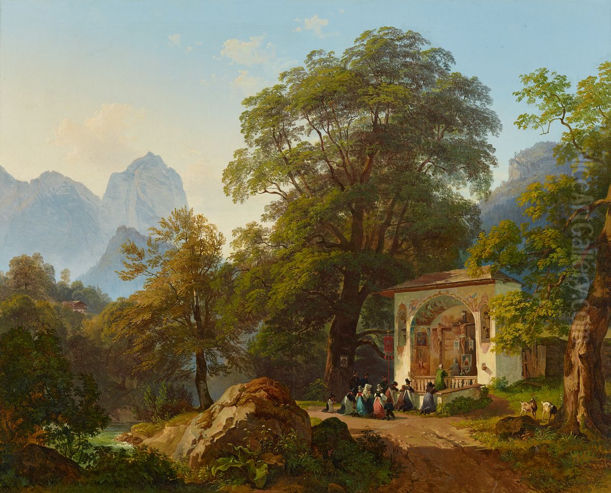 Waldkapelle Oil Painting by Joseph Hoger