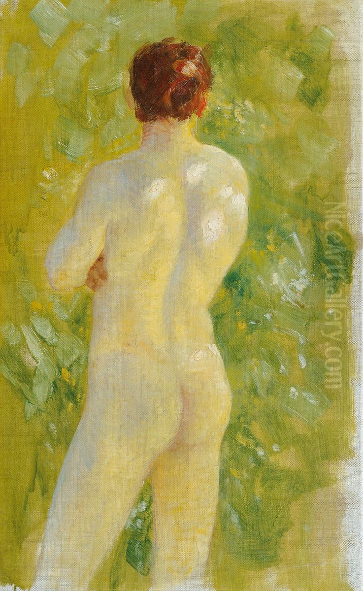 Mannerakt Oil Painting by Josef Engelhart