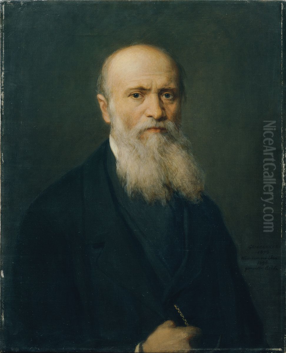 Der Maler Eduard von Engerth Oil Painting by Christian Griepenkerl