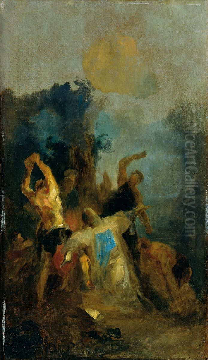 The Stoning of St. Stephen Oil Painting by Franz Anton Maulbertsch