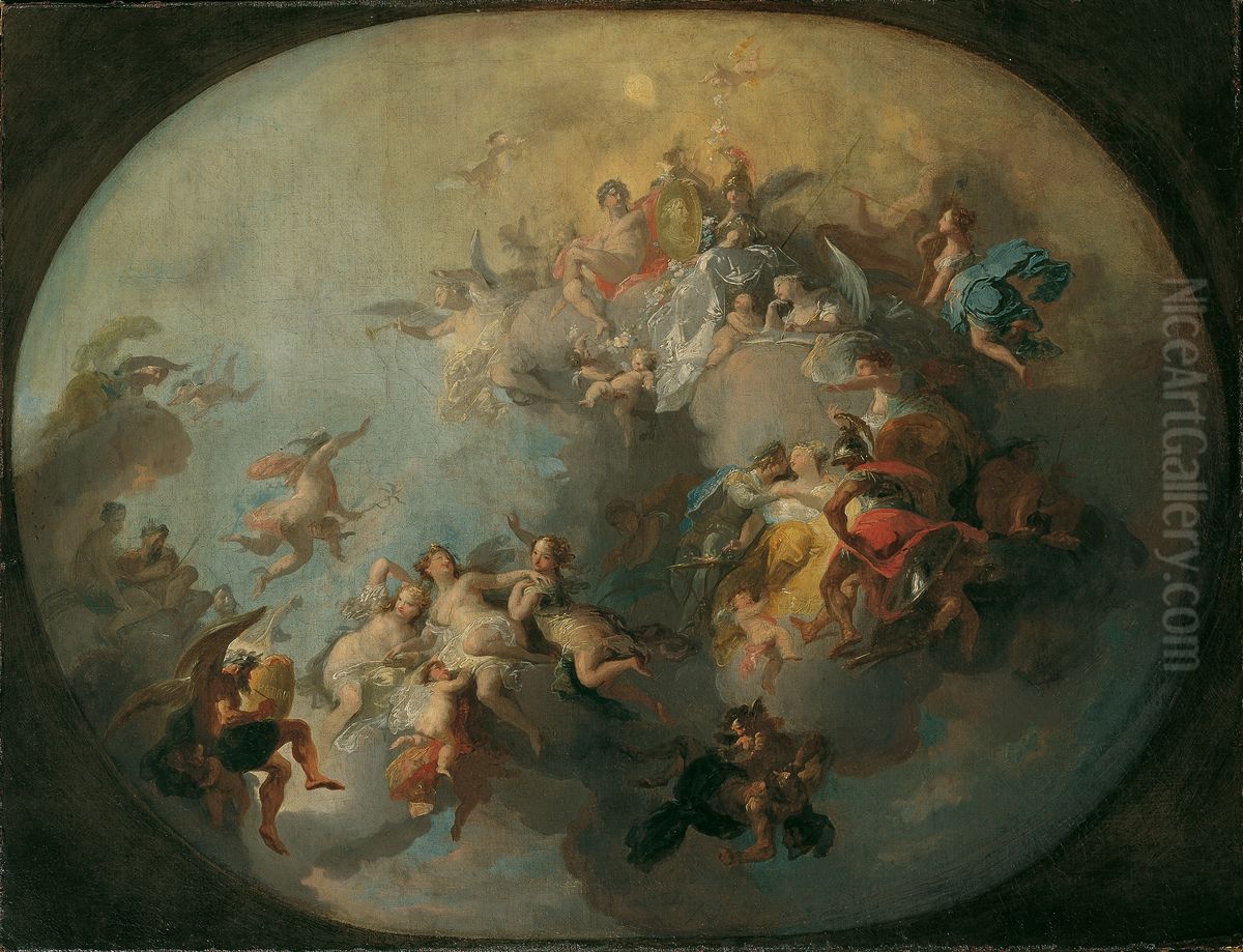 Allegorie auf eine furstliche Vermahlung Oil Painting by Franz Anton Maulbertsch