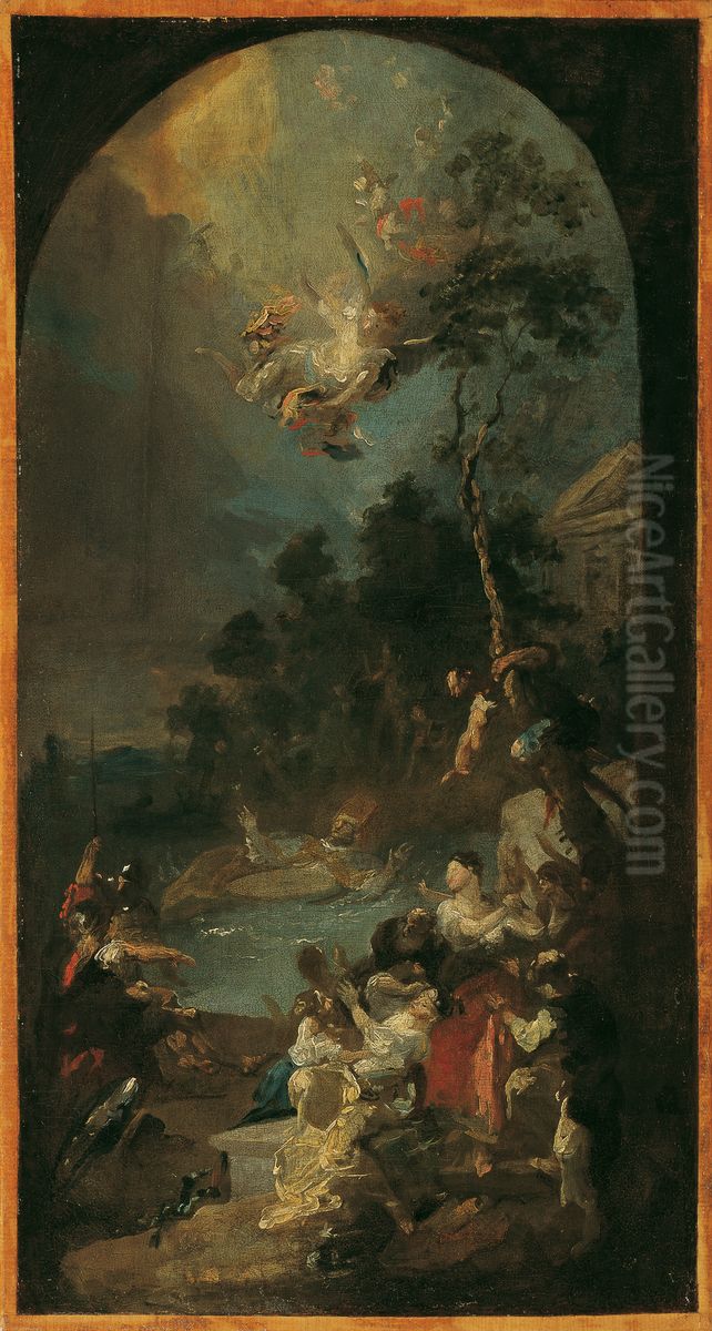 Das Martyrium des heiligen Quirinus Oil Painting by Franz Anton Maulbertsch