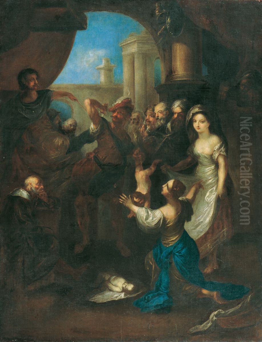 Das Urteil Salomons Oil Painting by Franz Anton Maulbertsch