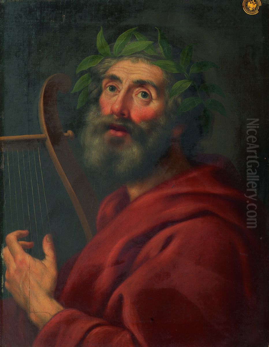 Alter Sanger Oil Painting by Andreas Nesselthaler