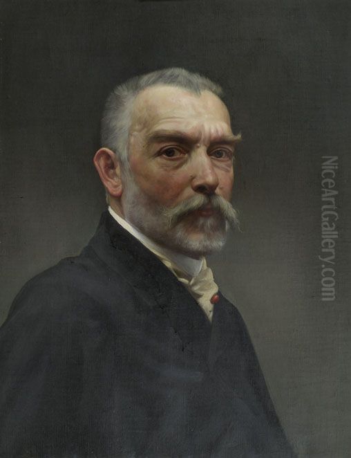 Selbstbildnis Oil Painting by Ludwig Mayer