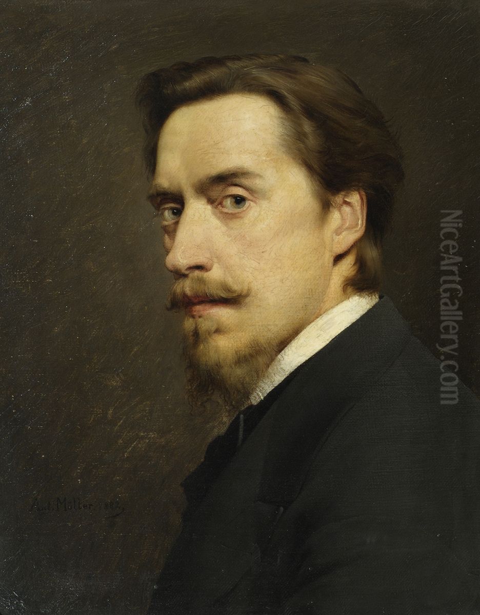 Selbstbildnis Oil Painting by Anton Muller