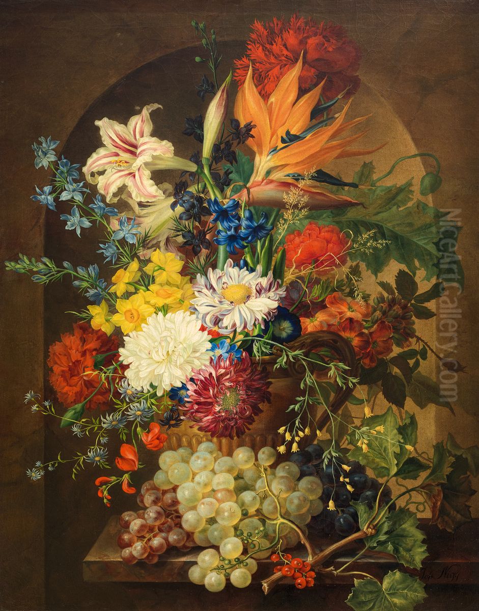 Blumenstrauss Oil Painting by Joseph Nigg