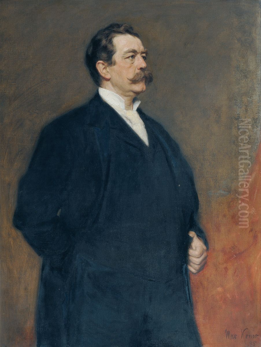 Furst Herbert Bismarck Oil Painting by Max Koner