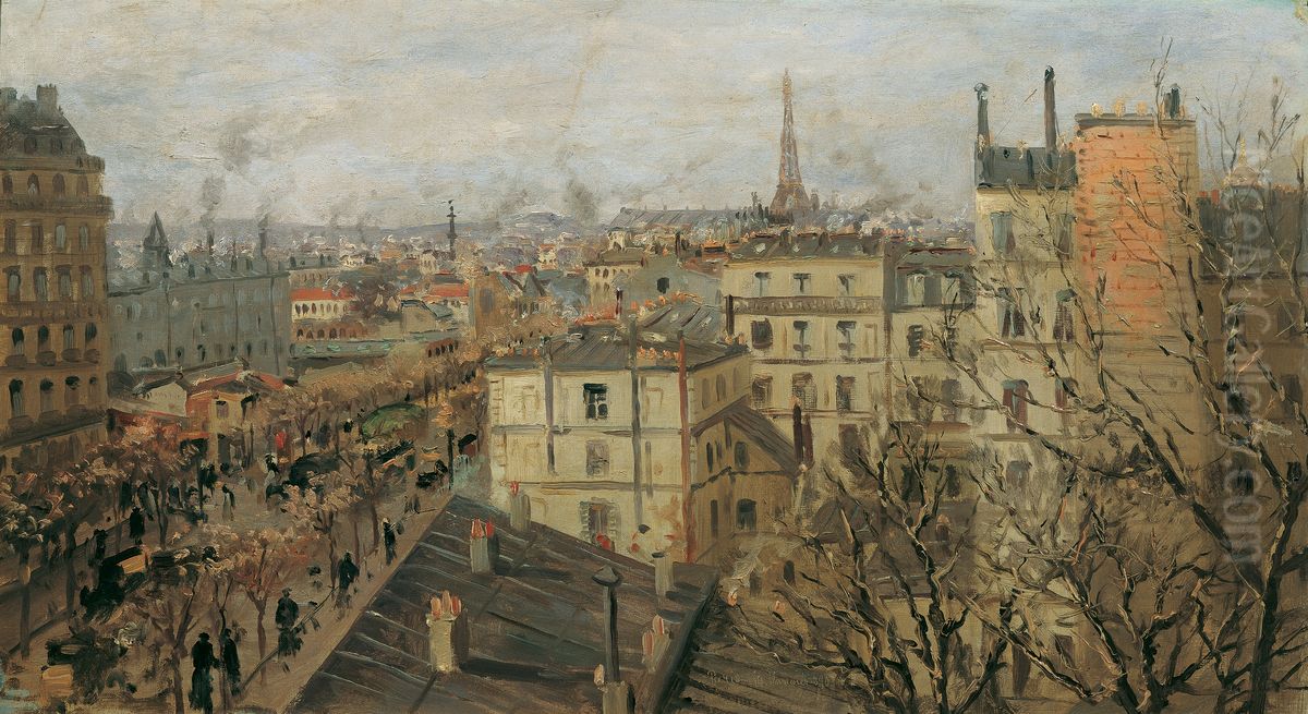 Blick auf Paris Oil Painting by Theodor von Hormann