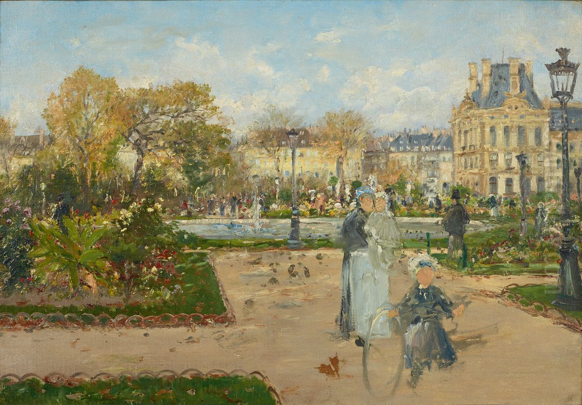 In den Tuilerien Oil Painting by Theodor von Hormann