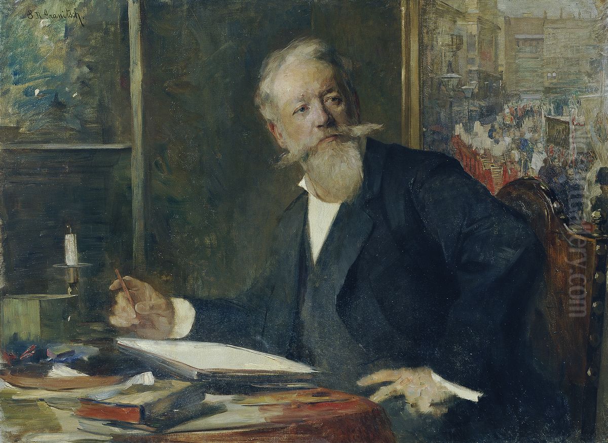 Der Maler Karl Karger Oil Painting by Susanne Granitsch