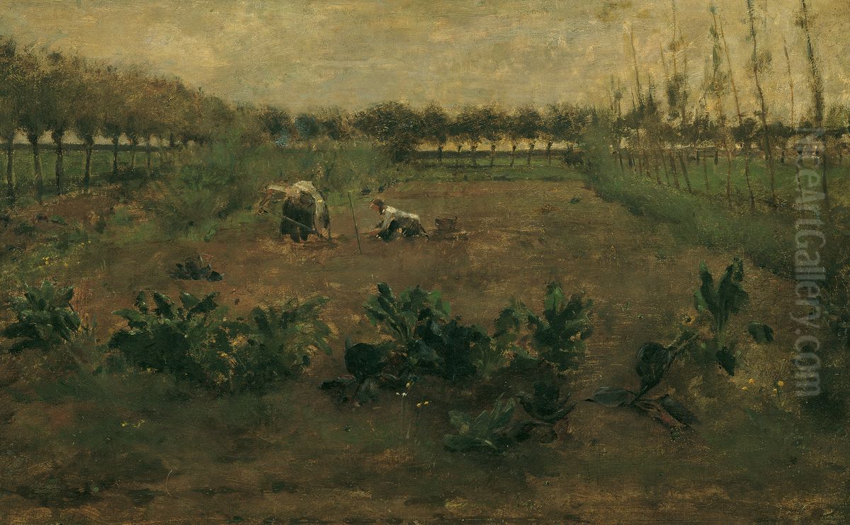 Feldarbeit Oil Painting by Eugen Jettel