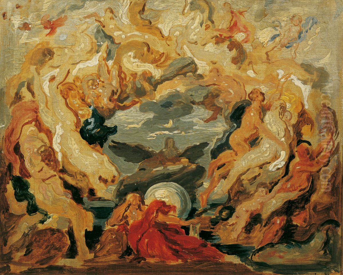 Der Kreislauf des Lebens Oil Painting by Hans (Johann von Strasiripka) Canon