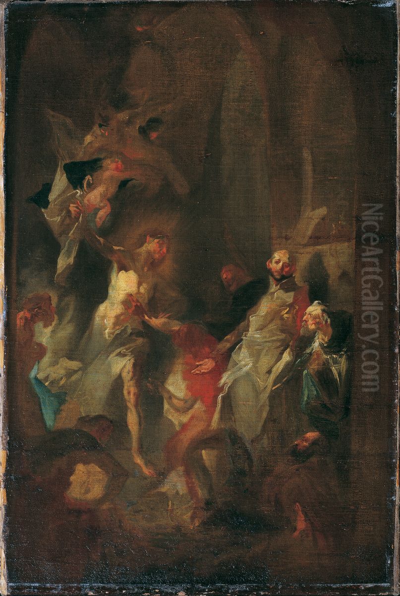 Christ Appears to St. Thomas Oil Painting by Franz Anton Maulbertsch