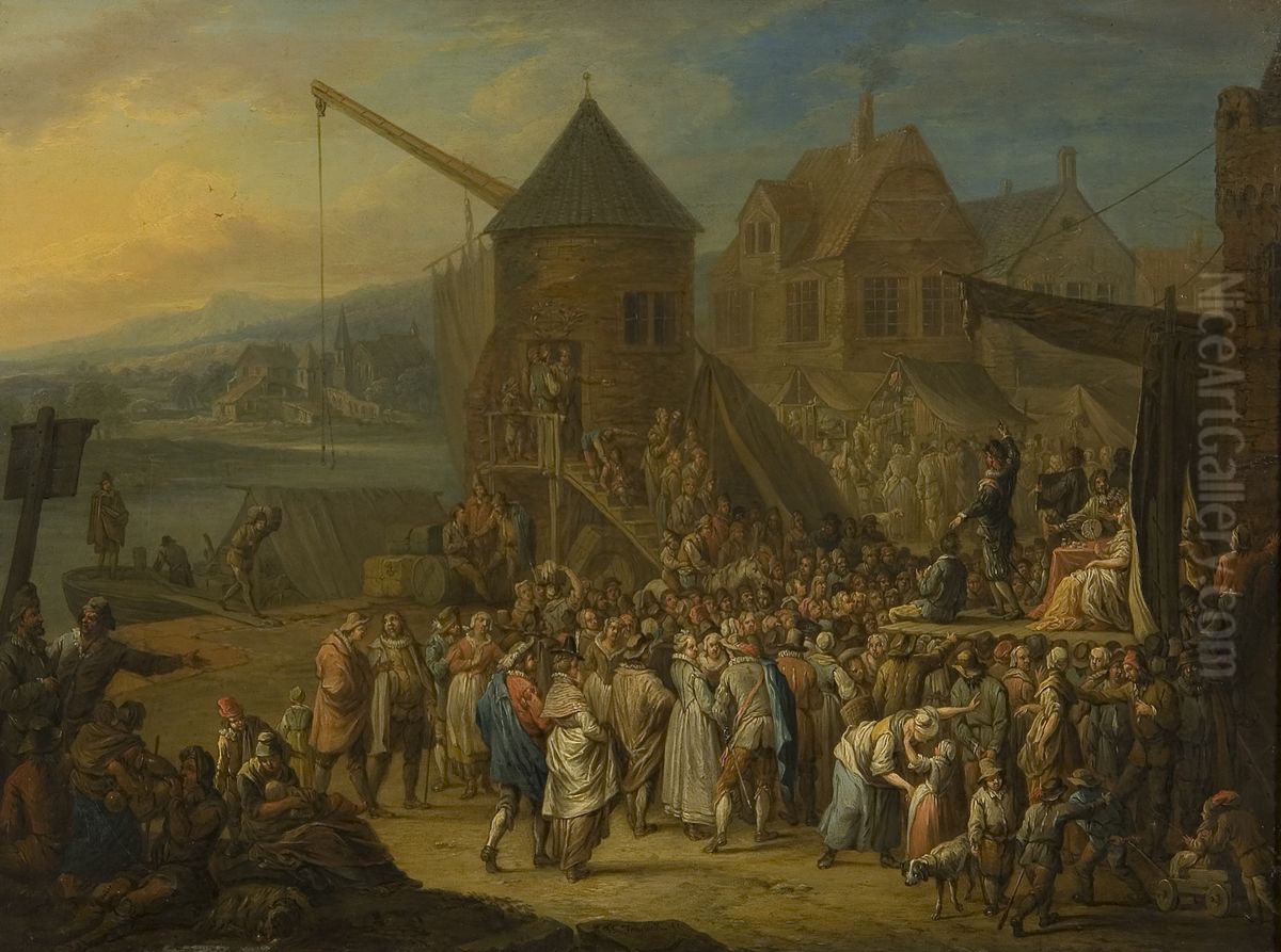Jahrmarkt Oil Painting by Frans Christoph Janneck